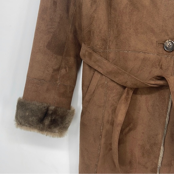 (#70)ESPRIT Faux Suede and Faux Fur Jacket - Picture 4 of 5